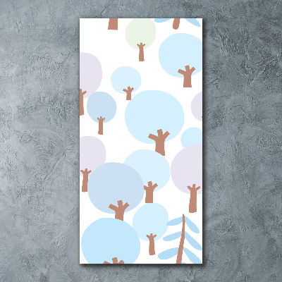 Quadro in vetro acrilico verticale Alberi