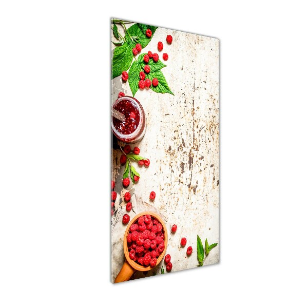 Quadro vetro acrilico verticale Marmellata di lamponi
