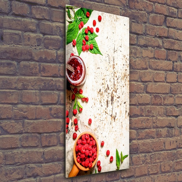 Quadro vetro acrilico verticale Marmellata di lamponi