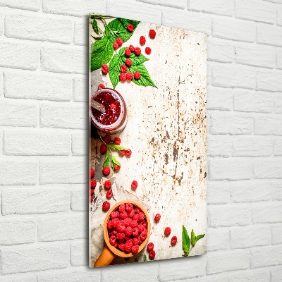 Quadro vetro acrilico verticale Marmellata di lamponi