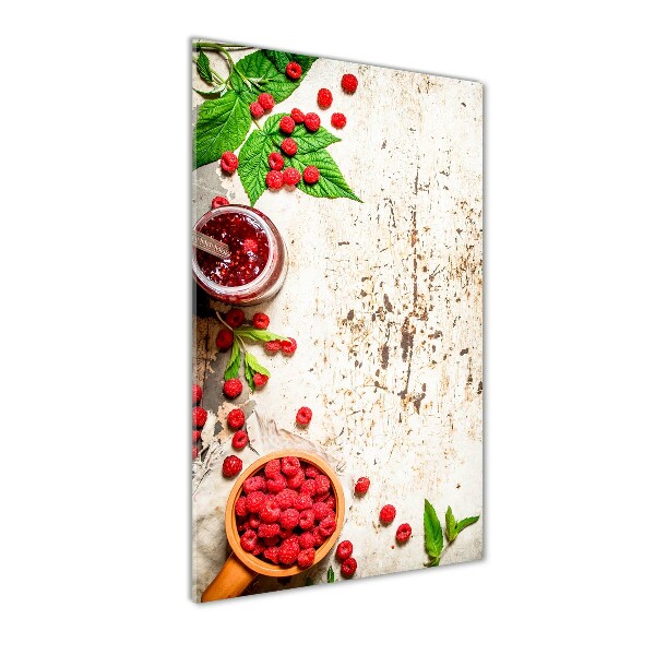 Quadro vetro acrilico verticale Marmellata di lamponi