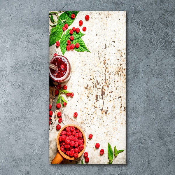 Quadro vetro acrilico verticale Marmellata di lamponi