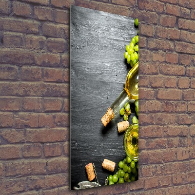 Quadro in vetro acrilico verticale Uva e vino