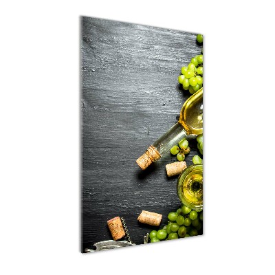 Quadro in vetro acrilico verticale Uva e vino