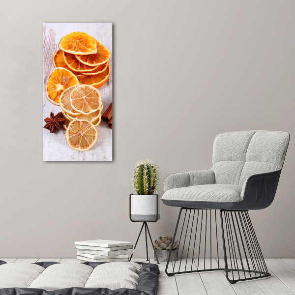 Quadro in vetro acrilico verticale Il profumo del Natale