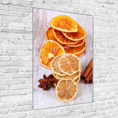 Quadro in vetro acrilico verticale Il profumo del Natale