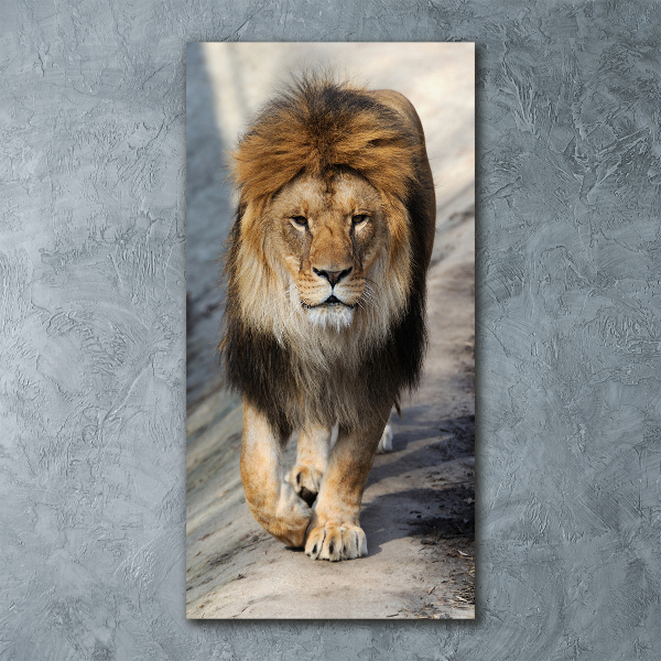 Quadro acrilico verticale Leone