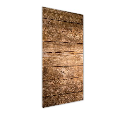 Quadro stampa su vetro acrilico verticale Sfondo in legno