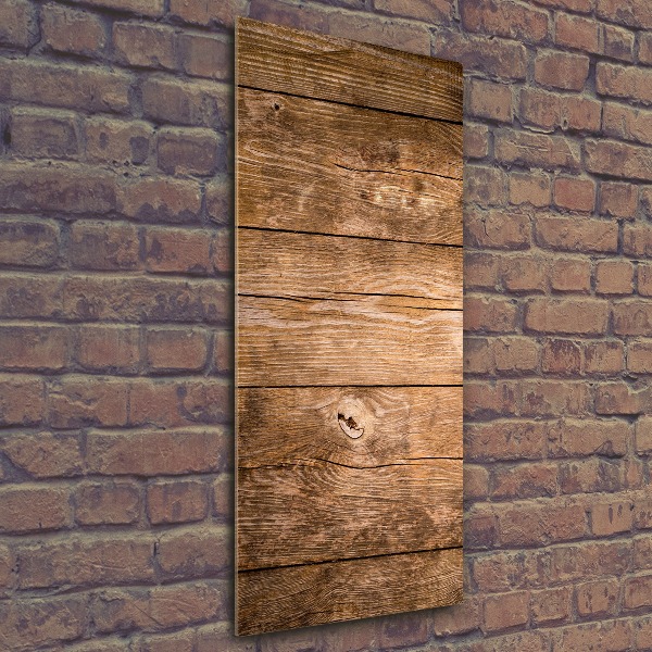 Quadro stampa su vetro acrilico verticale Sfondo in legno