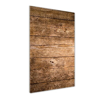 Quadro stampa su vetro acrilico verticale Sfondo in legno