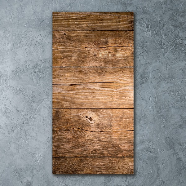 Quadro stampa su vetro acrilico verticale Sfondo in legno