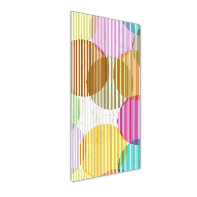 Quadro in vetro acrilico verticale Cerchi colorati