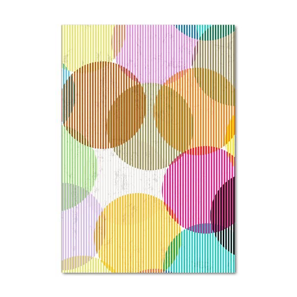 Quadro in vetro acrilico verticale Cerchi colorati