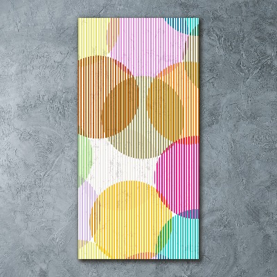 Quadro in vetro acrilico verticale Cerchi colorati