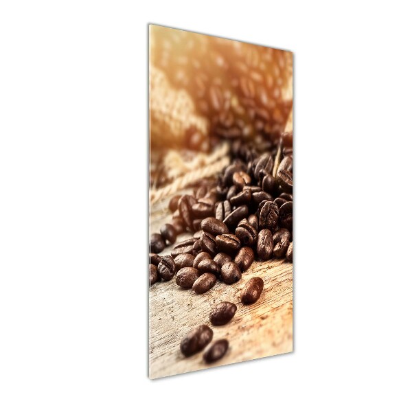 Quadro vetro acrilico verticale Chicchi di caffè