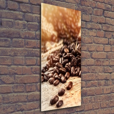 Quadro vetro acrilico verticale Chicchi di caffè