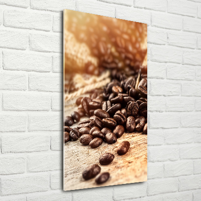 Quadro vetro acrilico verticale Chicchi di caffè