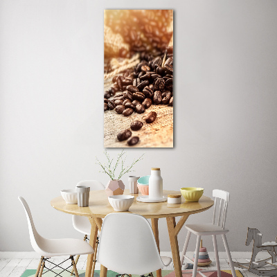 Quadro vetro acrilico verticale Chicchi di caffè