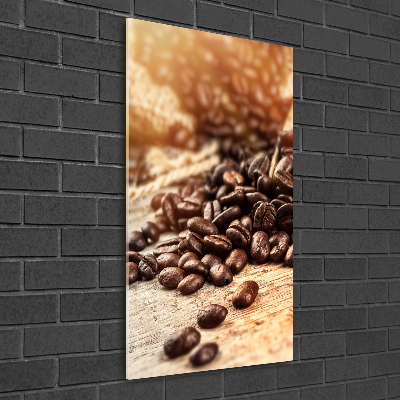 Quadro vetro acrilico verticale Chicchi di caffè