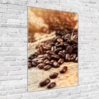 Quadro vetro acrilico verticale Chicchi di caffè