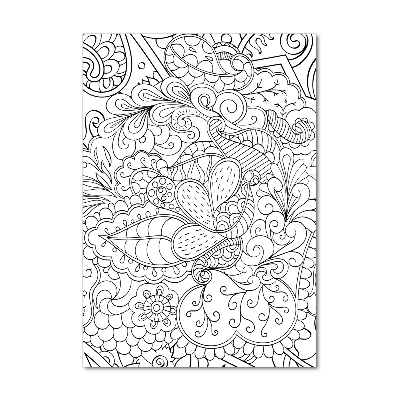 Quadro stampa su vetro acrilico verticale Sfondo Zentangle