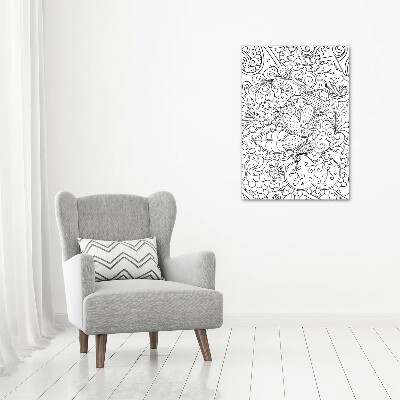 Quadro stampa su vetro acrilico verticale Sfondo Zentangle