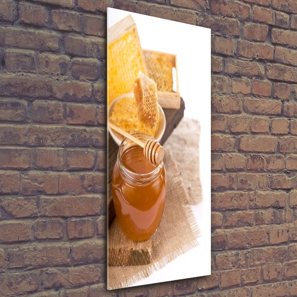 Quadro acrilico verticale Favi d'api