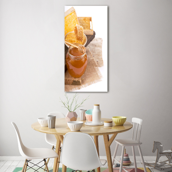 Quadro acrilico verticale Favi d'api