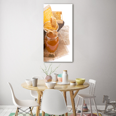 Quadro acrilico verticale Favi d'api