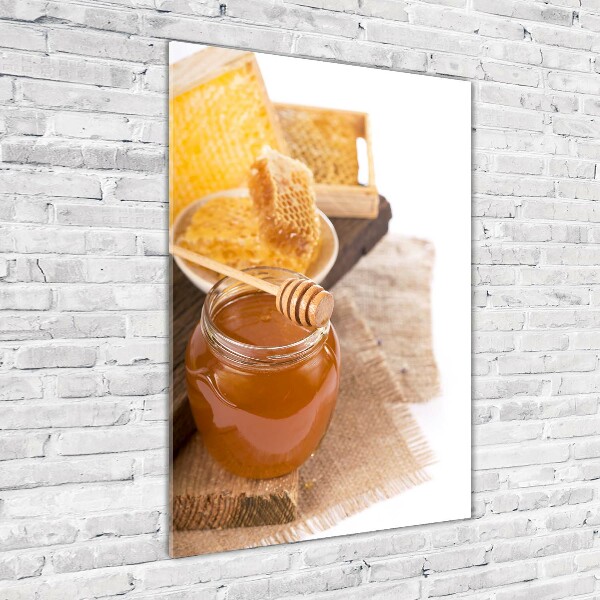 Quadro acrilico verticale Favi d'api