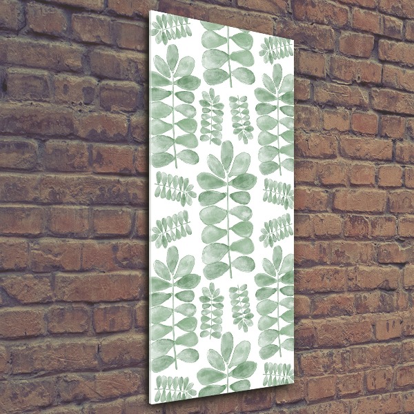 Quadro acrilico verticale Foglie di eucalipto