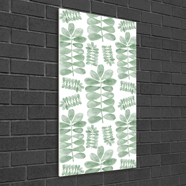 Quadro acrilico verticale Foglie di eucalipto