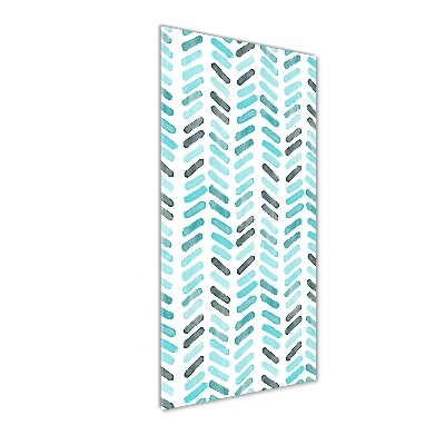 Quadro acrilico verticale Spina di pesce blu