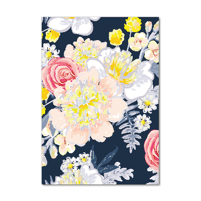 Quadro vetro acrilico verticale Un mazzo di fiori