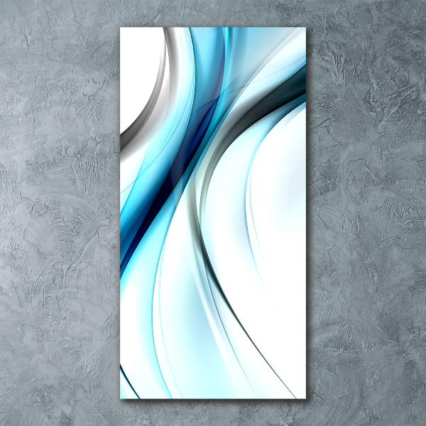 Quadro stampa su vetro acrilico verticale Onda astratta