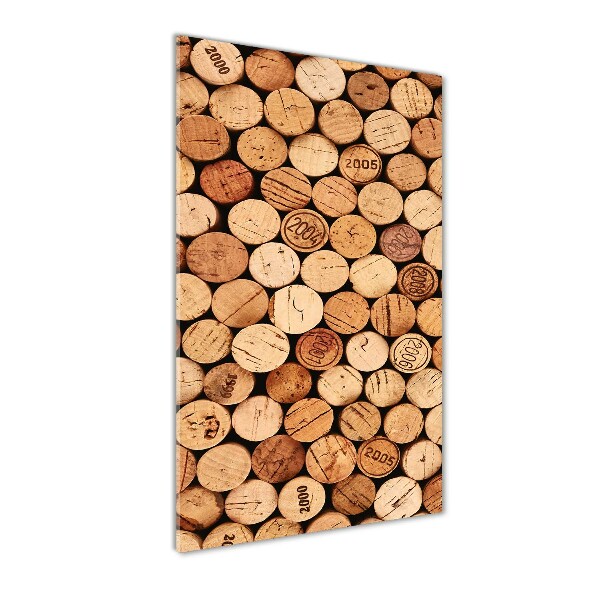 Quadro stampa su vetro acrilico verticale Tappi di sughero