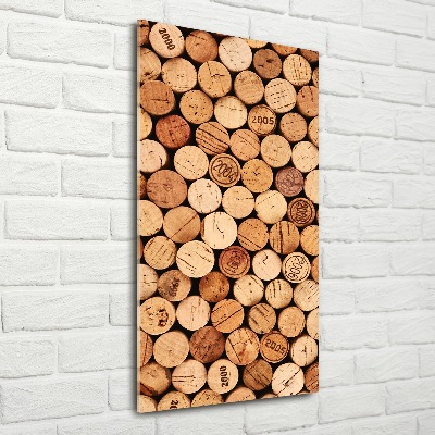 Quadro stampa su vetro acrilico verticale Tappi di sughero