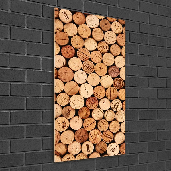 Quadro stampa su vetro acrilico verticale Tappi di sughero