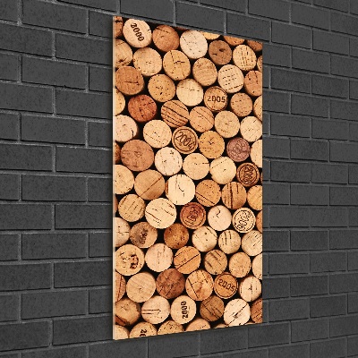 Quadro stampa su vetro acrilico verticale Tappi di sughero