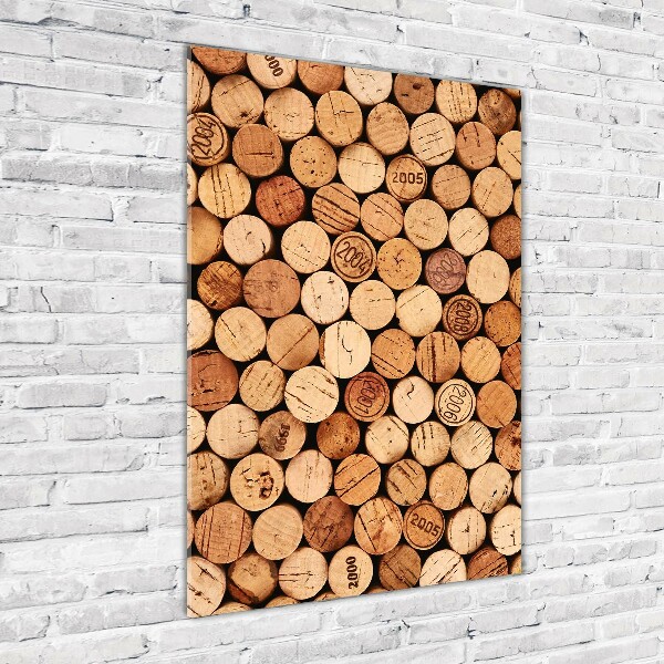 Quadro stampa su vetro acrilico verticale Tappi di sughero