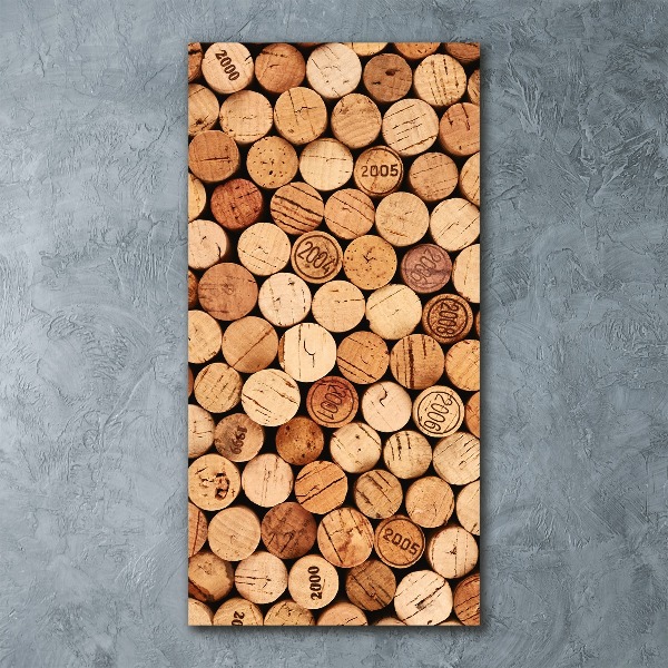 Quadro stampa su vetro acrilico verticale Tappi di sughero