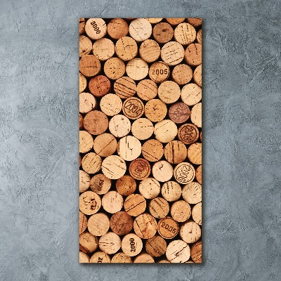Quadro stampa su vetro acrilico verticale Tappi di sughero