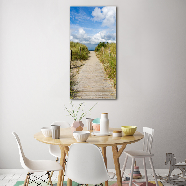 Quadro in vetro acrilico verticale Sentiero per la spiaggia