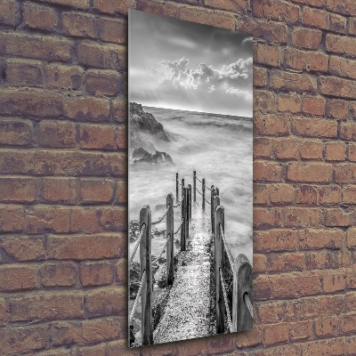 Quadro acrilico verticale Sentiero in riva al mare