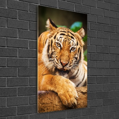 Quadro acrilico verticale Tigre del Bengala
