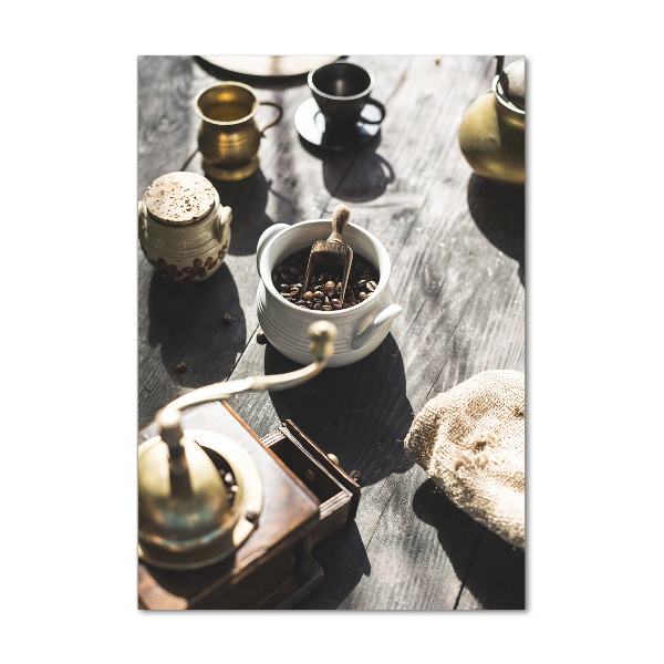Quadro in vetro acrilico verticale Macinacaffè