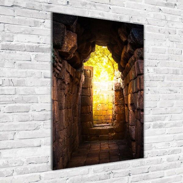 Quadro acrilico verticale Le cantine del castello