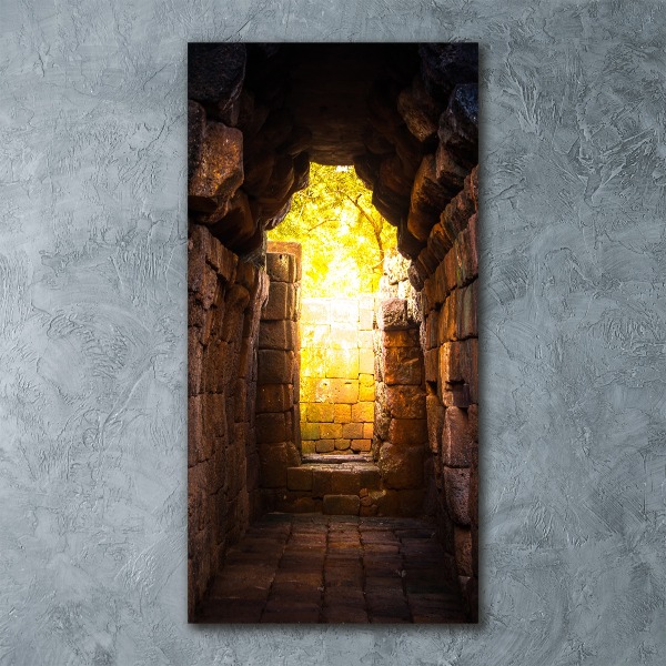 Quadro acrilico verticale Le cantine del castello