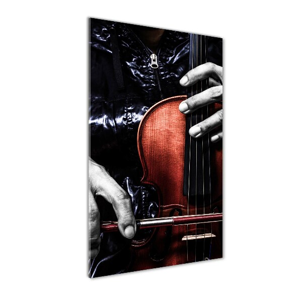 Quadro vetro acrilico verticale Violino