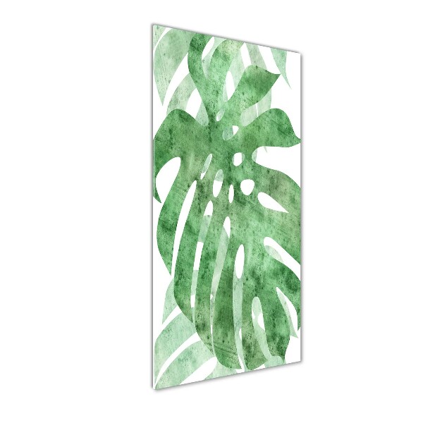 Quadro in vetro acrilico verticale Monstera